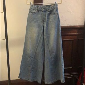 Free people super wide leg jeans